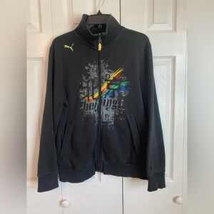 Men’s Puma Black Jacket Beijing Size Medium *Flawed*